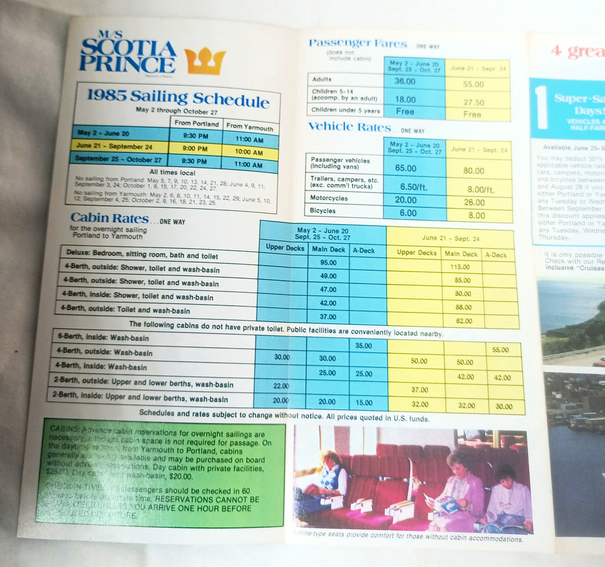 Prince of Fundy Cruises m/s Scotia Prince 1985 Nova Scotia Brochure - TulipStuff