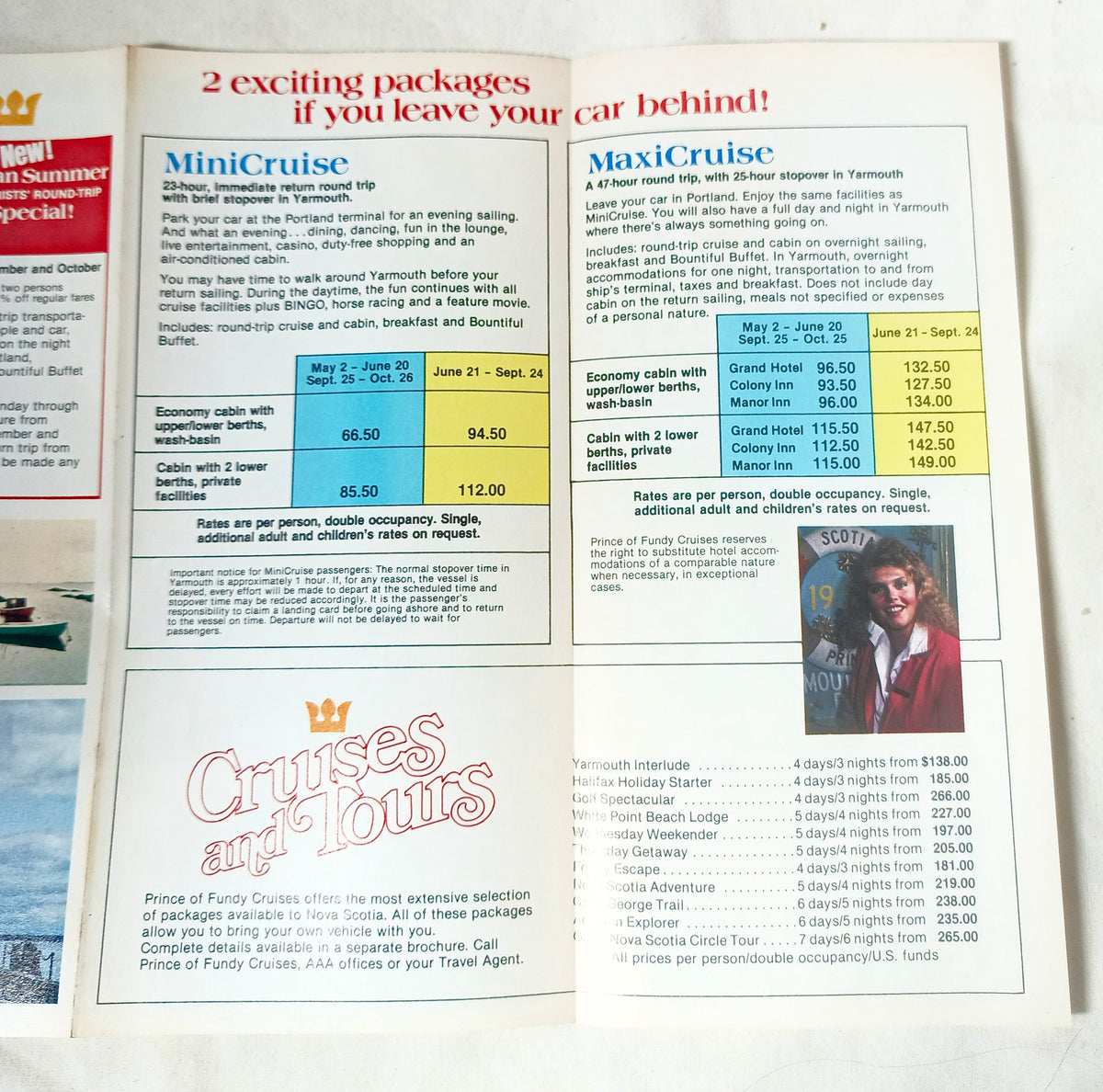 Prince of Fundy Cruises m/s Scotia Prince 1985 Nova Scotia Brochure - TulipStuff
