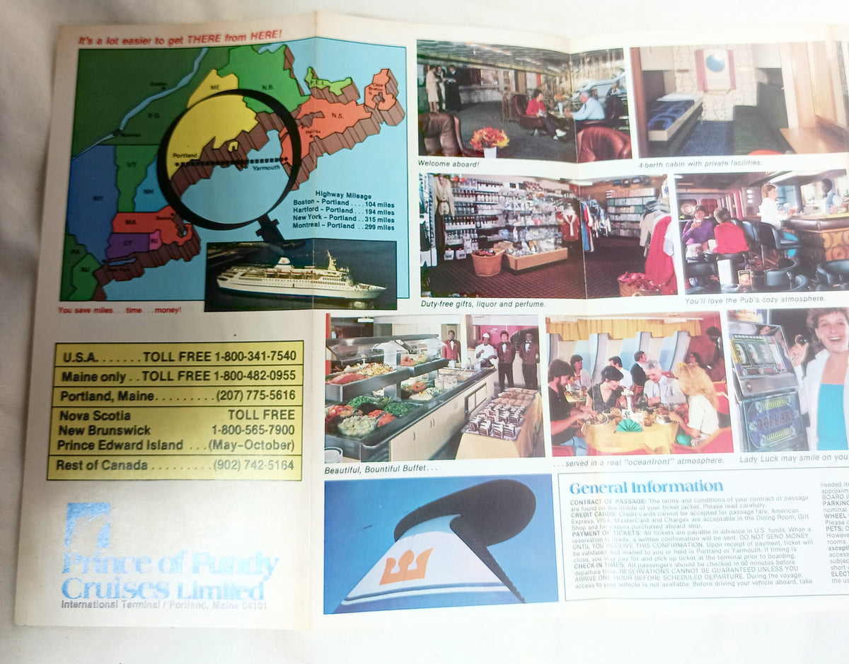Prince of Fundy Cruises m/s Scotia Prince 1985 Nova Scotia Brochure - TulipStuff