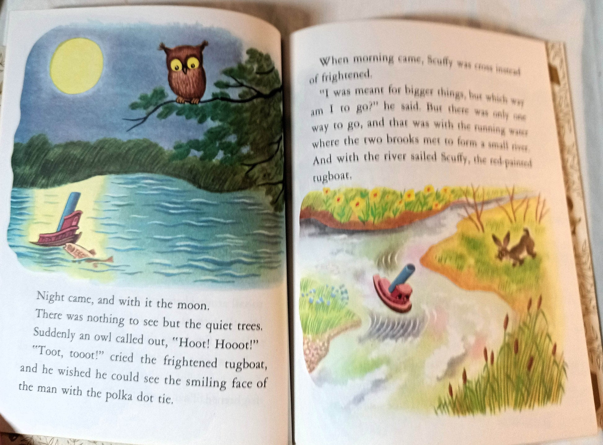 Scuffy The Tugboat Little Golden Book Gertrude Crampton 1975 - TulipStuff