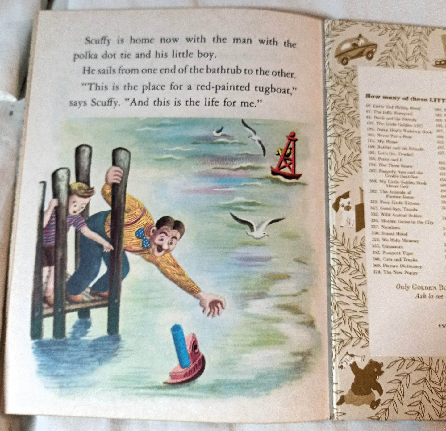 Scuffy The Tugboat Little Golden Book Gertrude Crampton 1975 - TulipStuff
