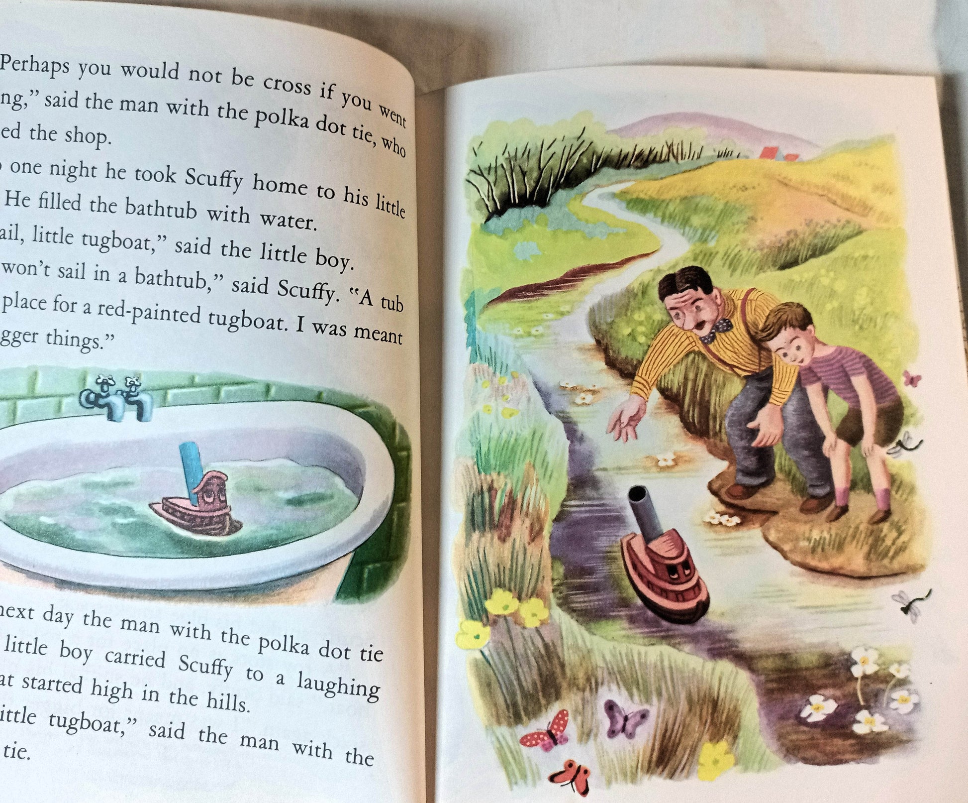 Scuffy The Tugboat Little Golden Book Gertrude Crampton 1975 - TulipStuff