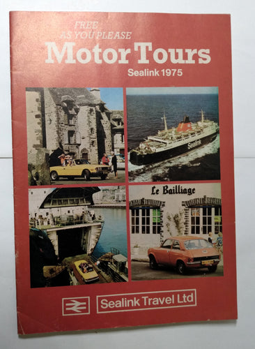 Sealink 1975 Car Ferry UK European Motor Tours Brochure - TulipStuff