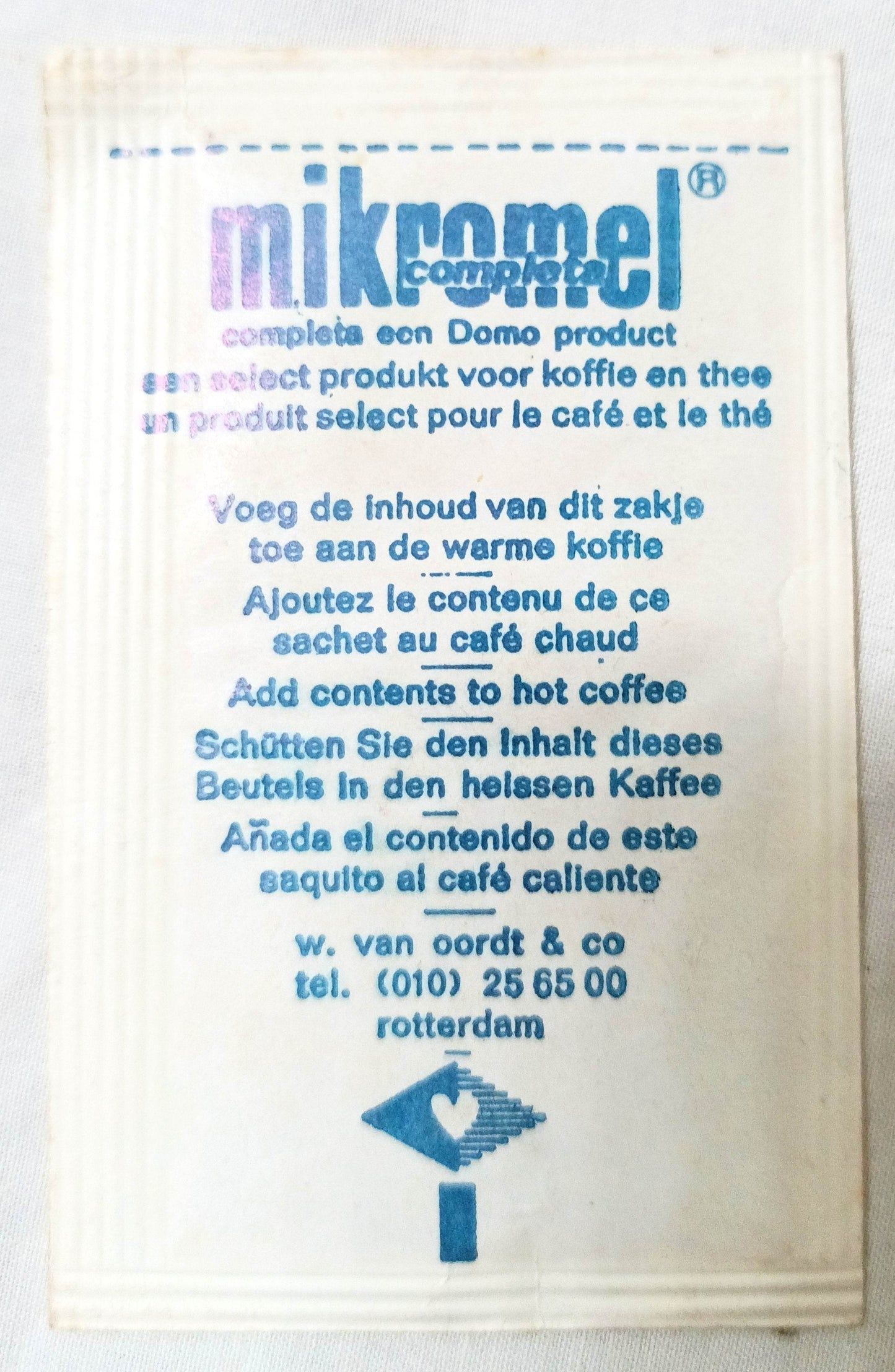 Sealink Dover Oostende Robert L Peeters Mikromel Sweetener Packet 1972 - TulipStuff