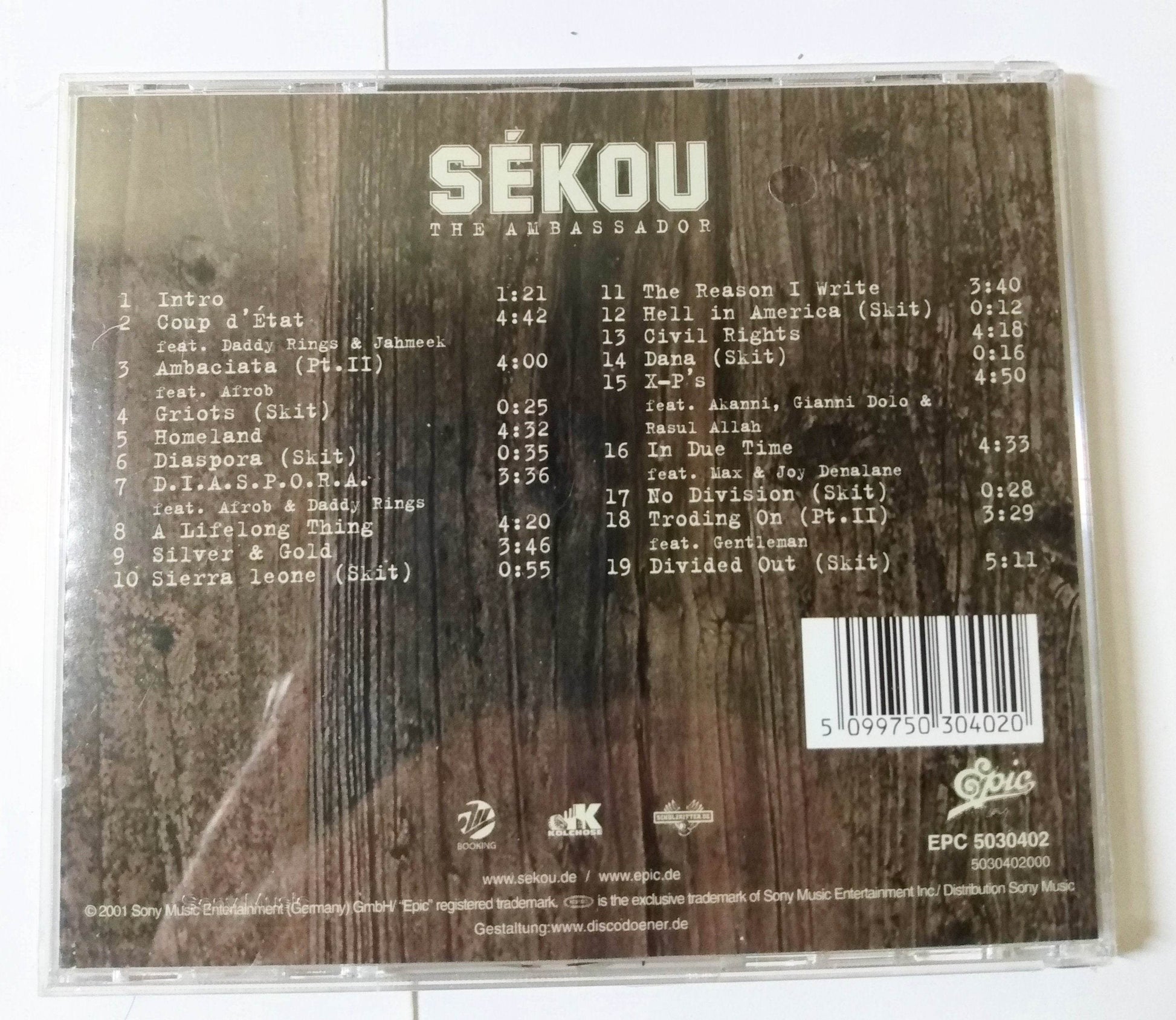 Sekou The Ambassador D.I.A.S.P.O.R.A. Conscious Hip Hop Album CD 2001 - TulipStuff