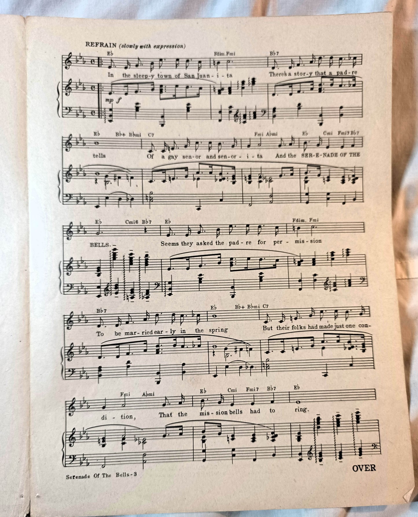 Serenade Of The Bells Kay Twomey Al Goodhart Al Urbano 1947 Sheet Music - TulipStuff