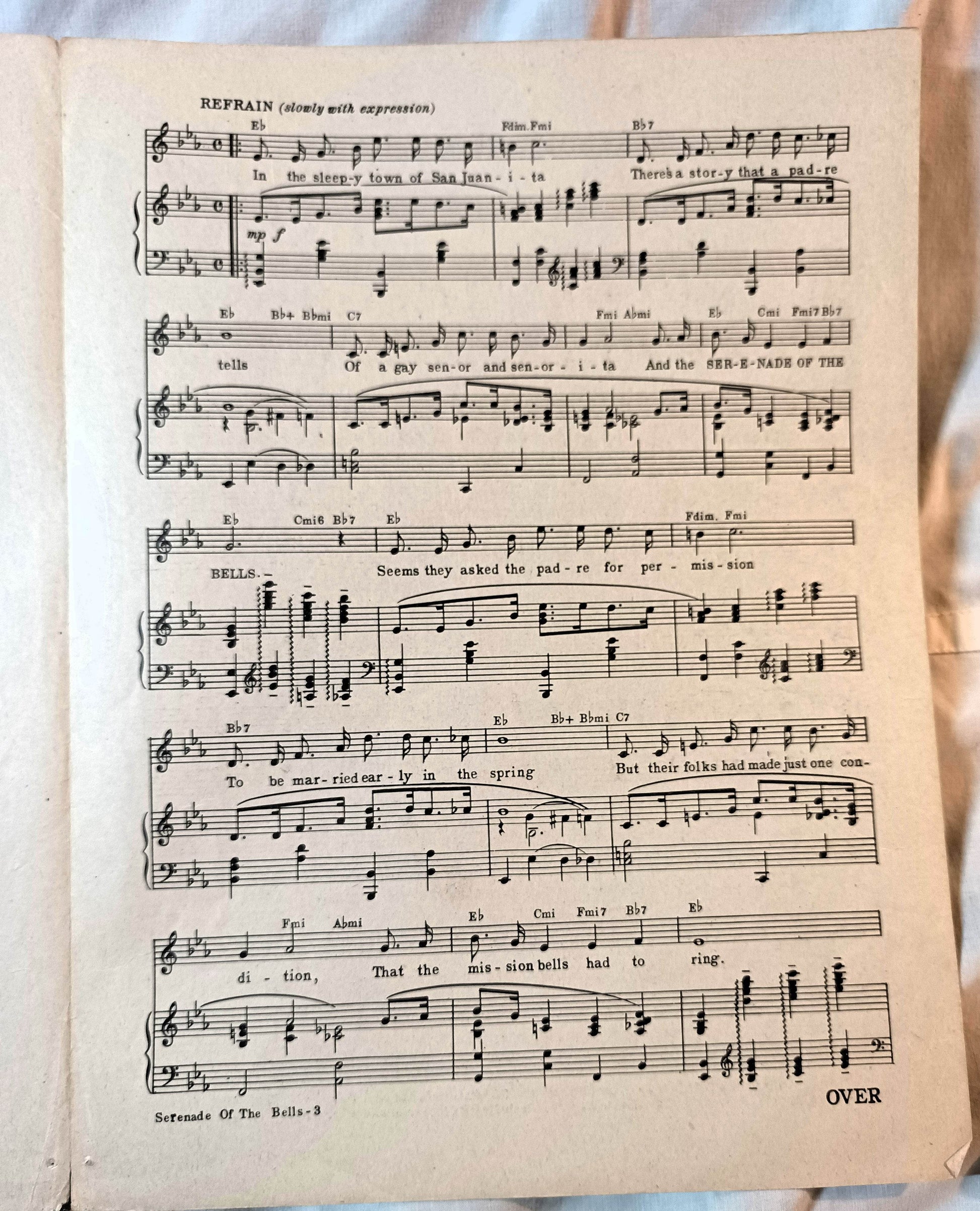 Serenade Of The Bells Kay Twomey Al Goodhart Al Urbano 1947 Sheet Music - TulipStuff