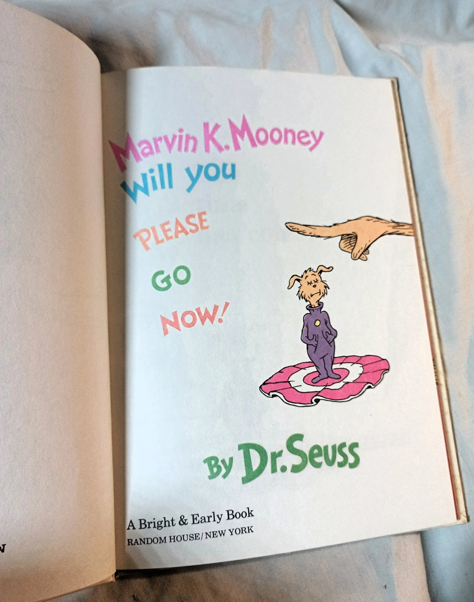 Dr Seuss Marvin K Mooney Will You Please Go Now Book Club Edition 1972 - TulipStuff
