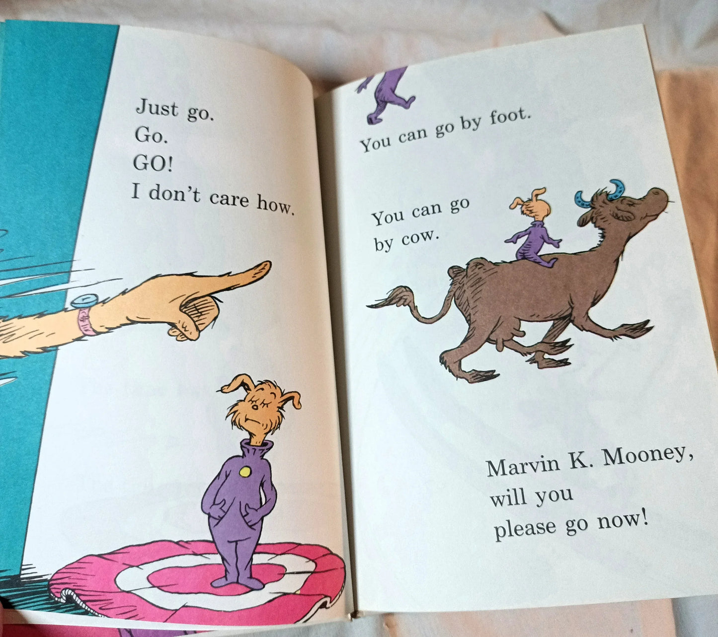Dr Seuss Marvin K Mooney Will You Please Go Now Book Club Edition 1972 - TulipStuff