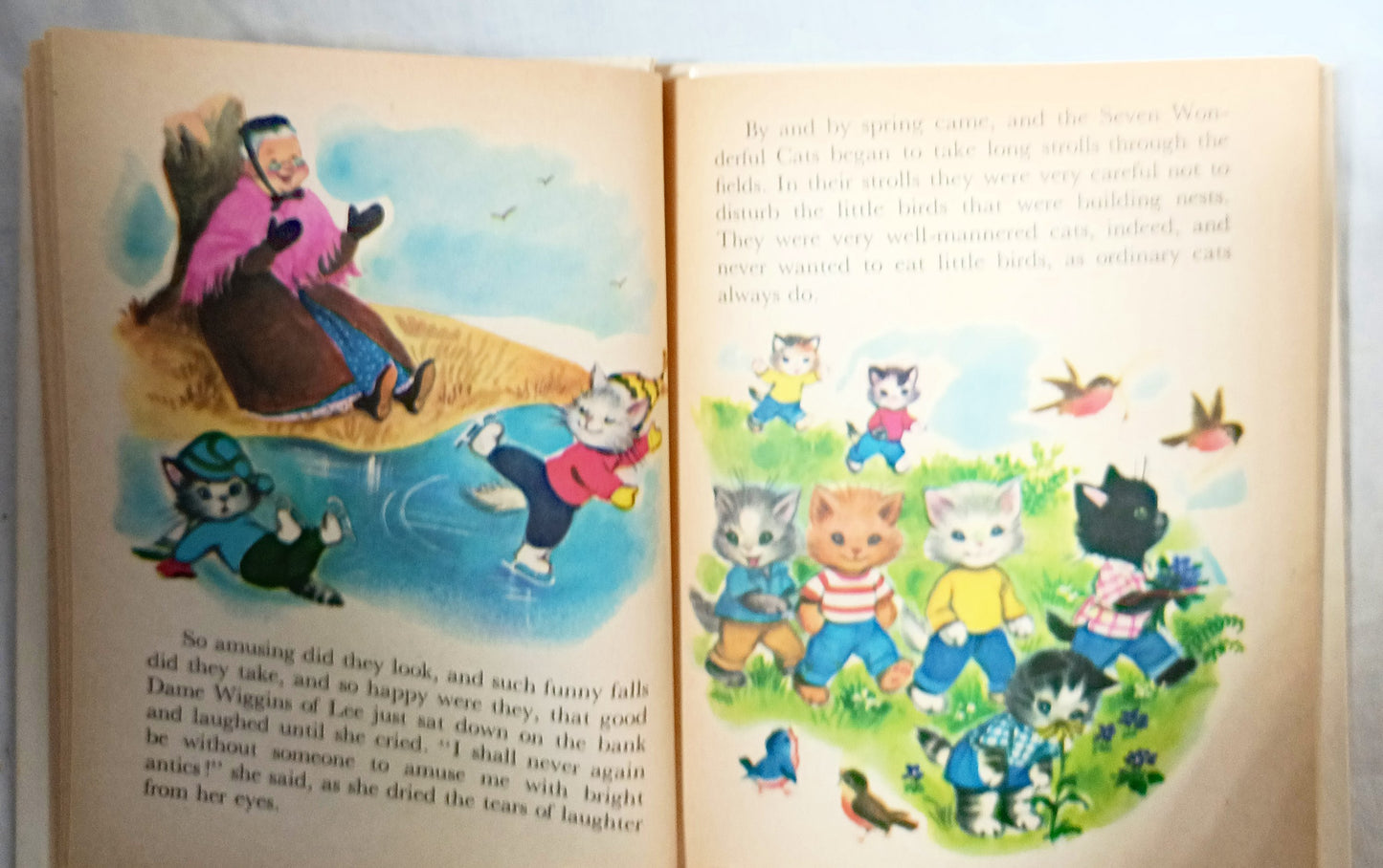 The Seven Wonderful Cats Wadsworth Tip-Top Elf Book Rand McNally 1956 - TulipStuff