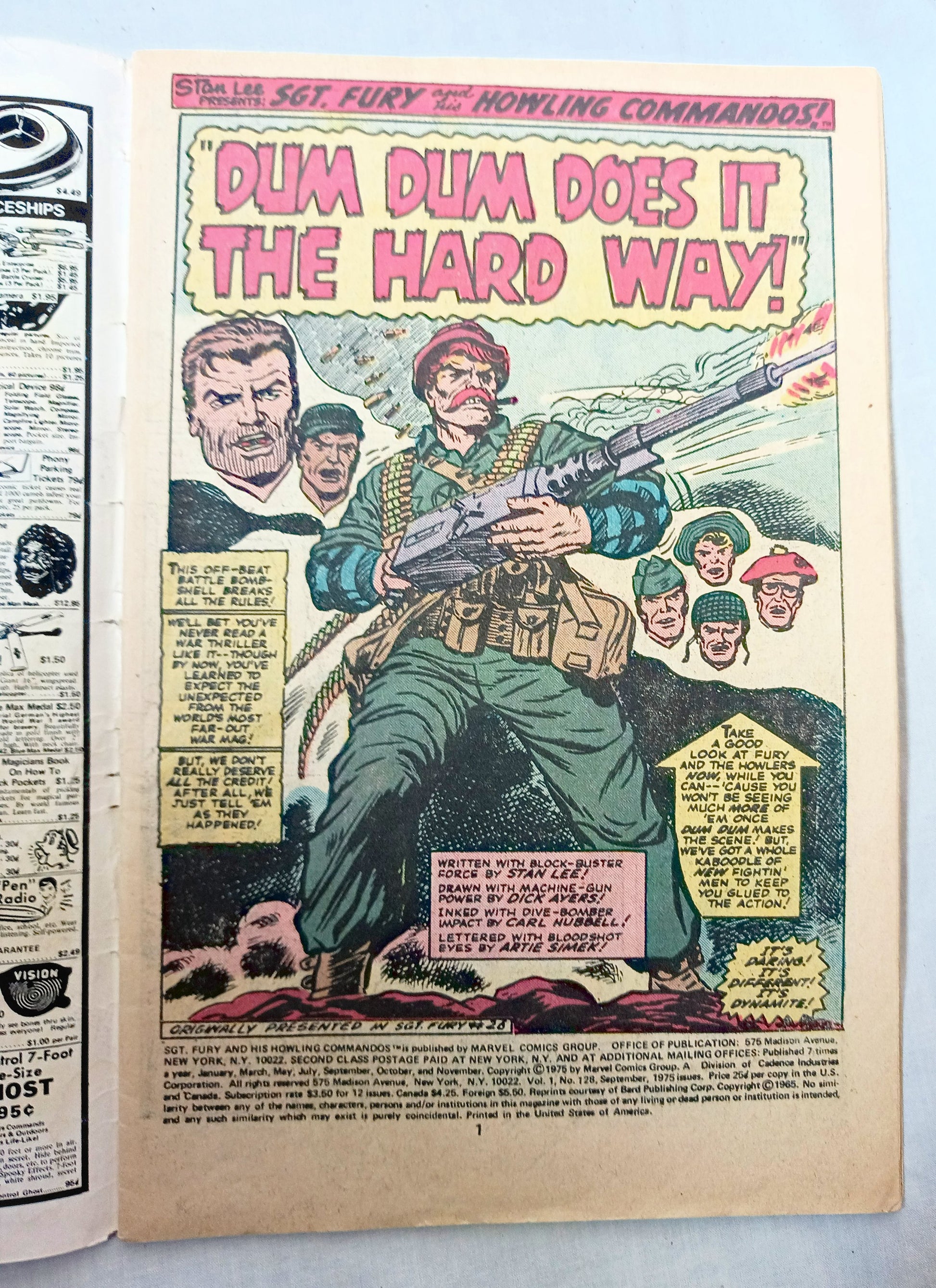 Sgt Fury And His Howling Commandos #128 September 1975 Marvel - TulipStuff