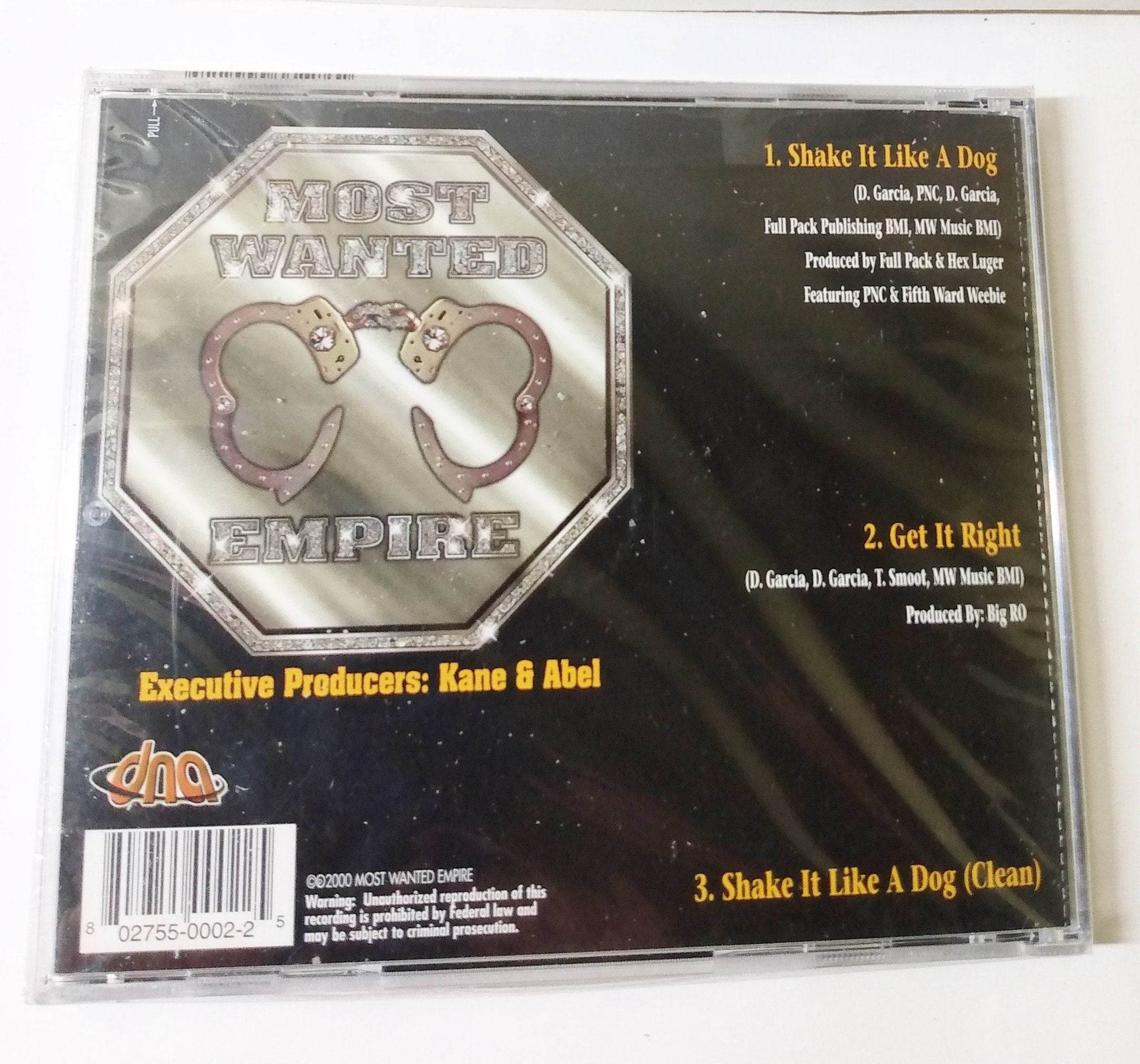 Kane & Abel Shake It Like A Dog Single CD Most Wanted Empire 2000 - TulipStuff