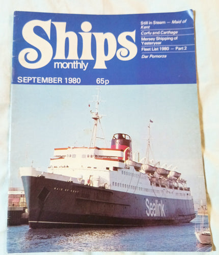 Ships Monthly Magazine September 1980 Maid of Kent Corfu Carthage - TulipStuff