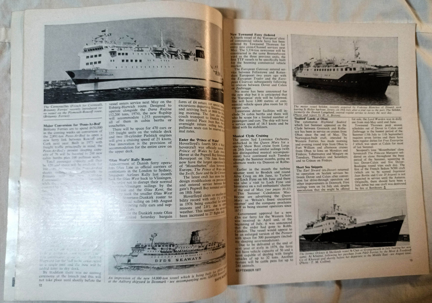 Ships Monthly Magazine September 1977 Cruising From NY Potato Boats - TulipStuff