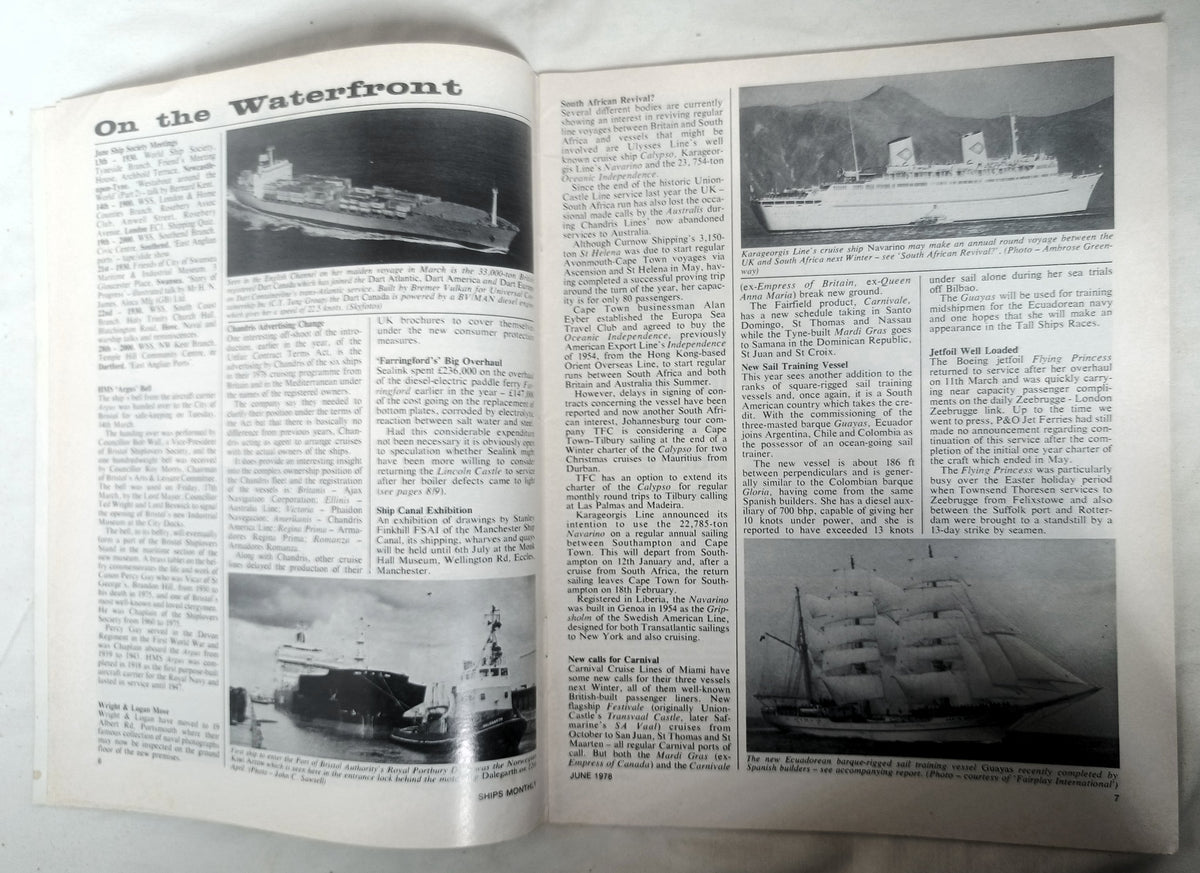 Ships Monthly Magazine June 1978 Soviet Passenger Ships Royal Navy - TulipStuff