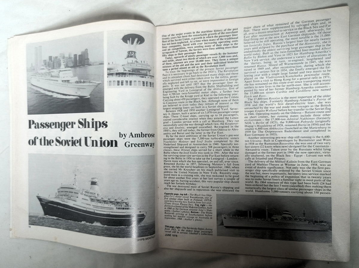 Ships Monthly Magazine June 1978 Soviet Passenger Ships Royal Navy - TulipStuff