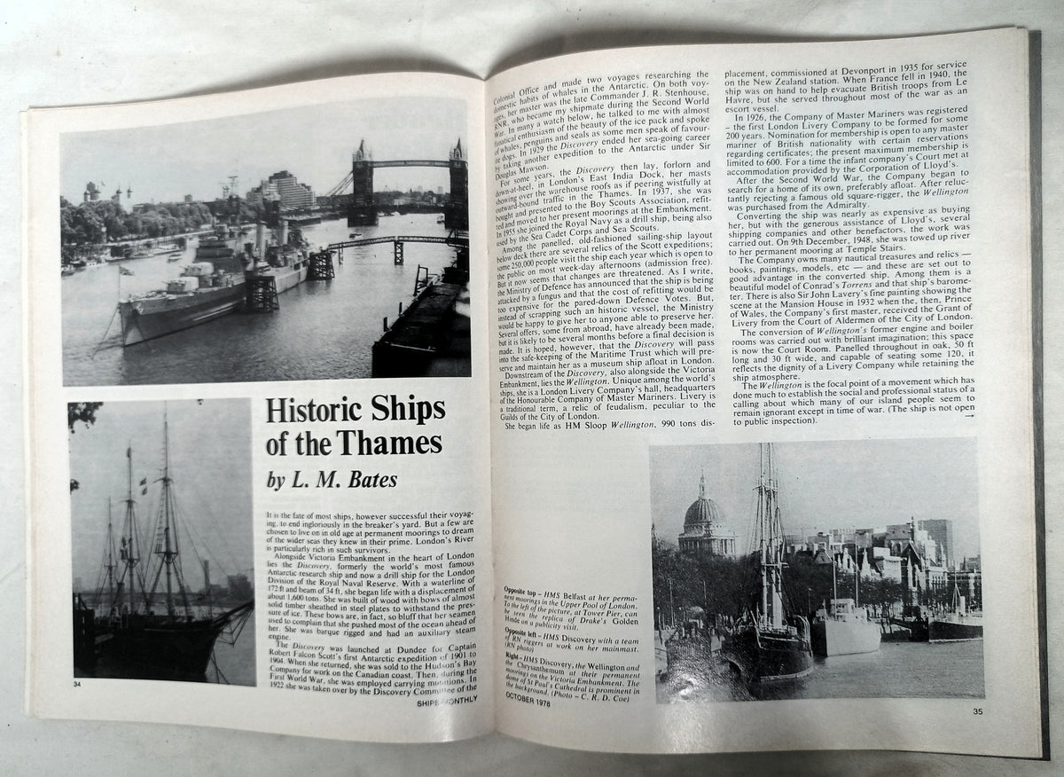 Ships Monthly Magazine October 1978 Operation Liner ss America - TulipStuff