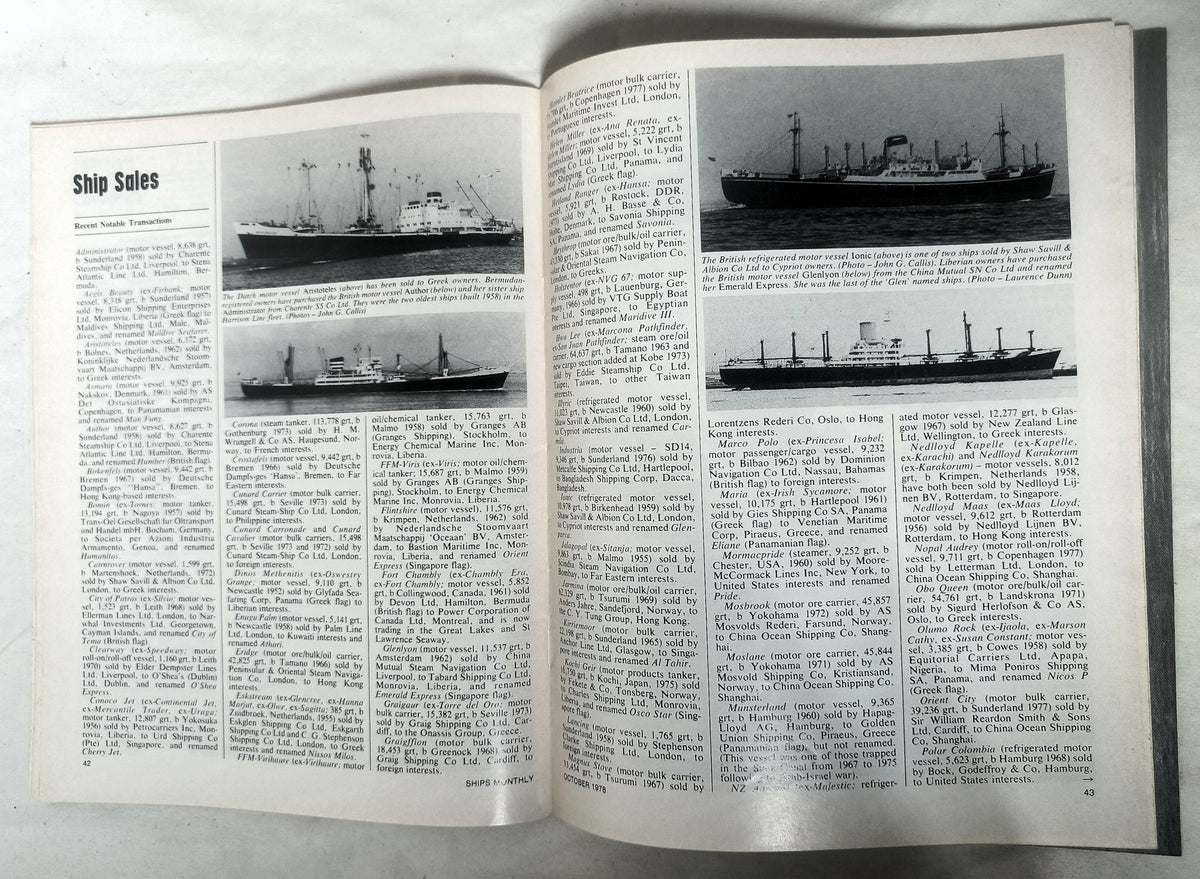 Ships Monthly Magazine October 1978 Operation Liner ss America - TulipStuff
