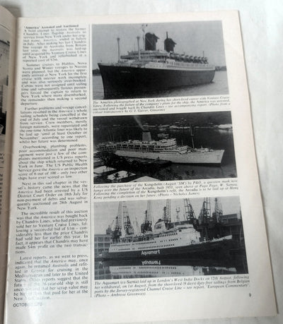 Ships Monthly Magazine October 1978 Operation Liner ss America - TulipStuff