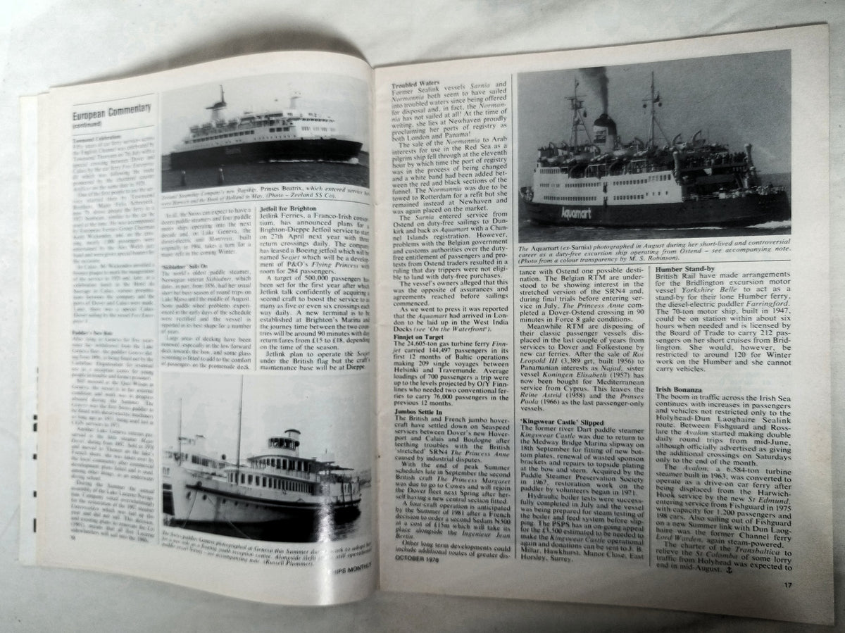 Ships Monthly Magazine October 1978 Operation Liner ss America - TulipStuff
