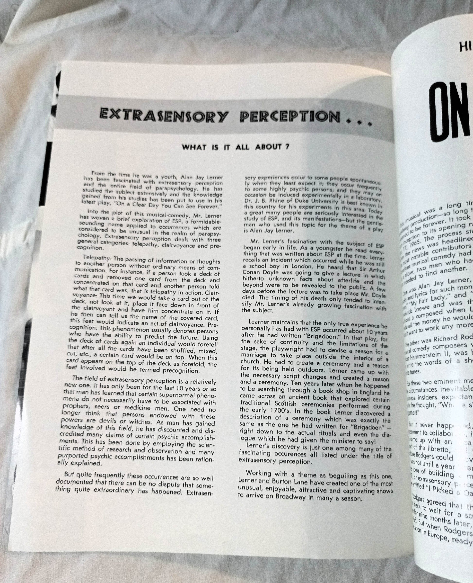 Shirley Jones On A Clear Day You Can See Forever Kenley Program 1967 - TulipStuff