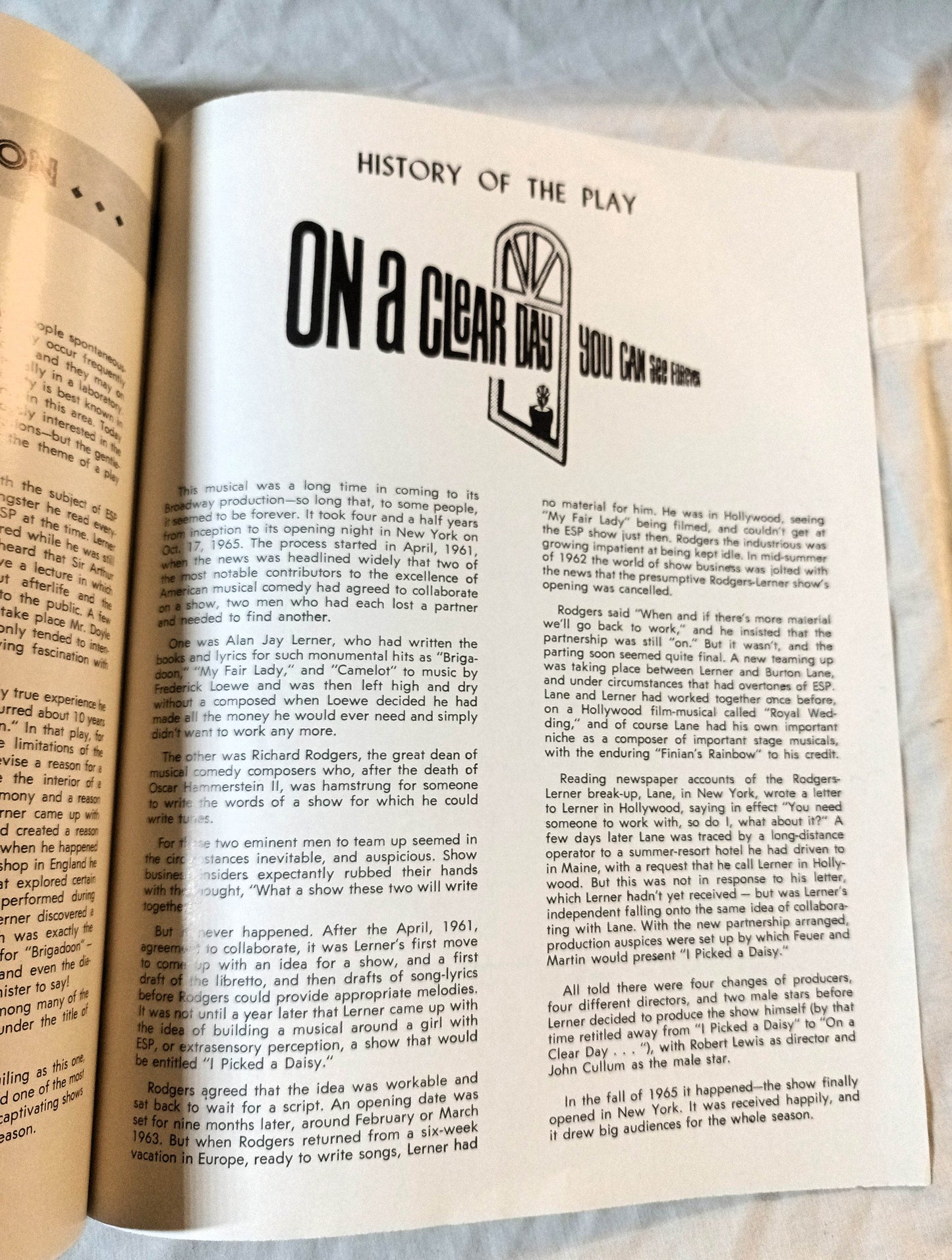 Shirley Jones On A Clear Day You Can See Forever Kenley Program 1967 - TulipStuff