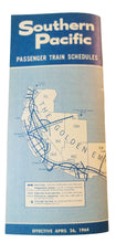 Load image into Gallery viewer, Southern Pacific Passenger Train Schedules Golden Empire April 1964 - TulipStuff
