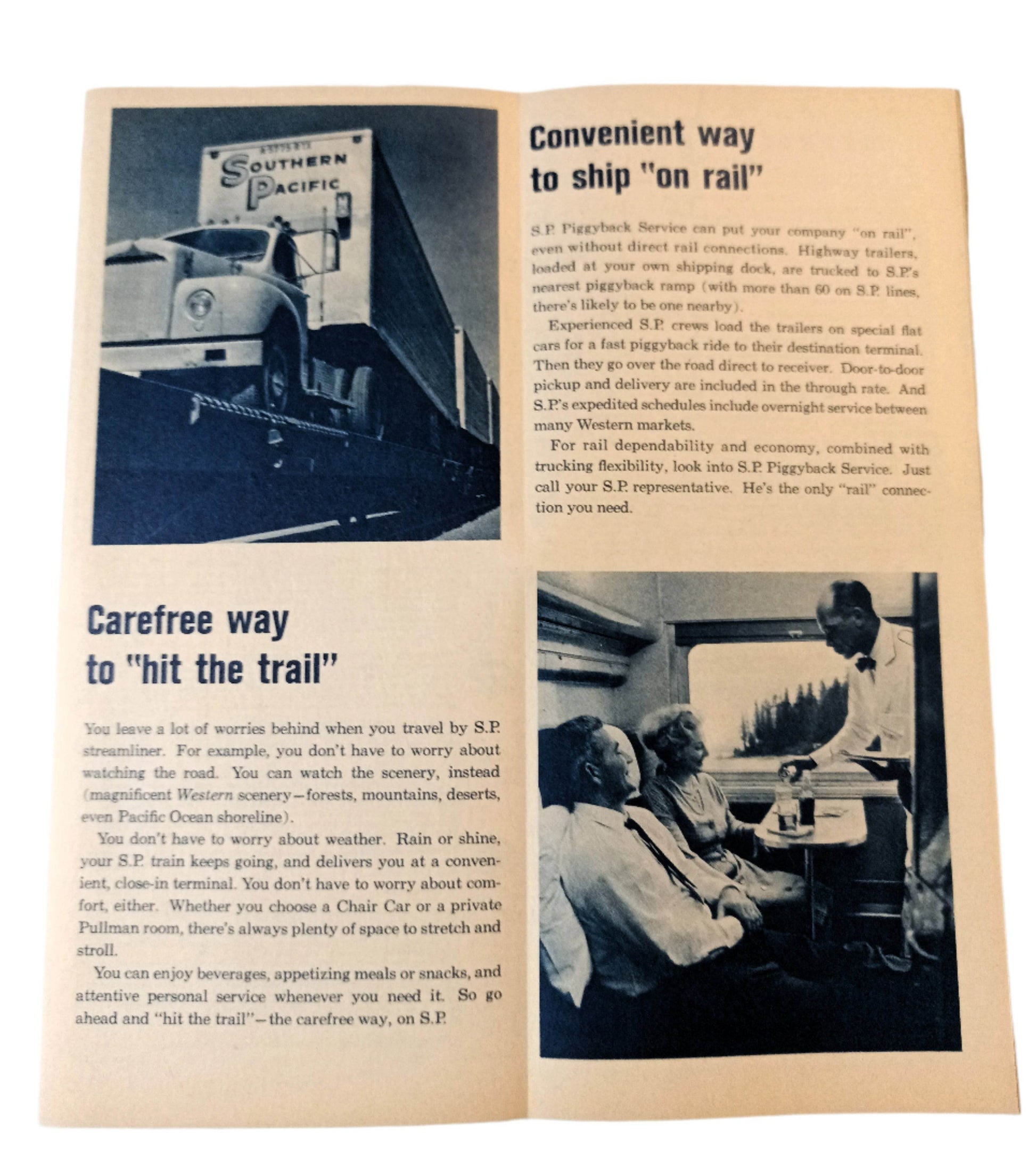 Southern Pacific Passenger Train Schedules Golden Empire April 1964 - TulipStuff