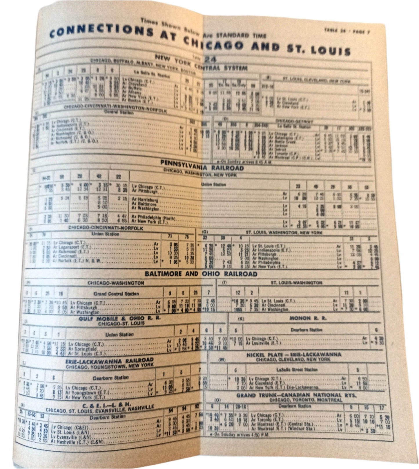 Southern Pacific Passenger Train Schedules Golden Empire April 1964 - TulipStuff