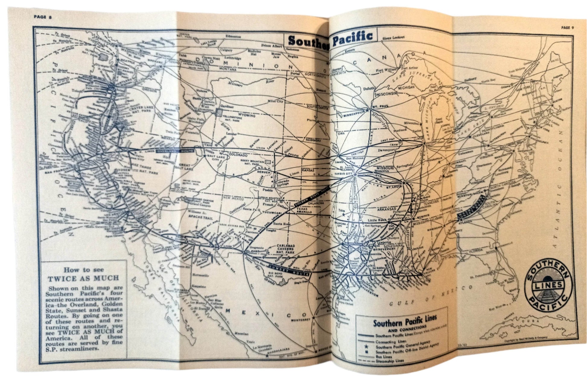 Southern Pacific Passenger Train Schedules Golden Empire April 1964 - TulipStuff