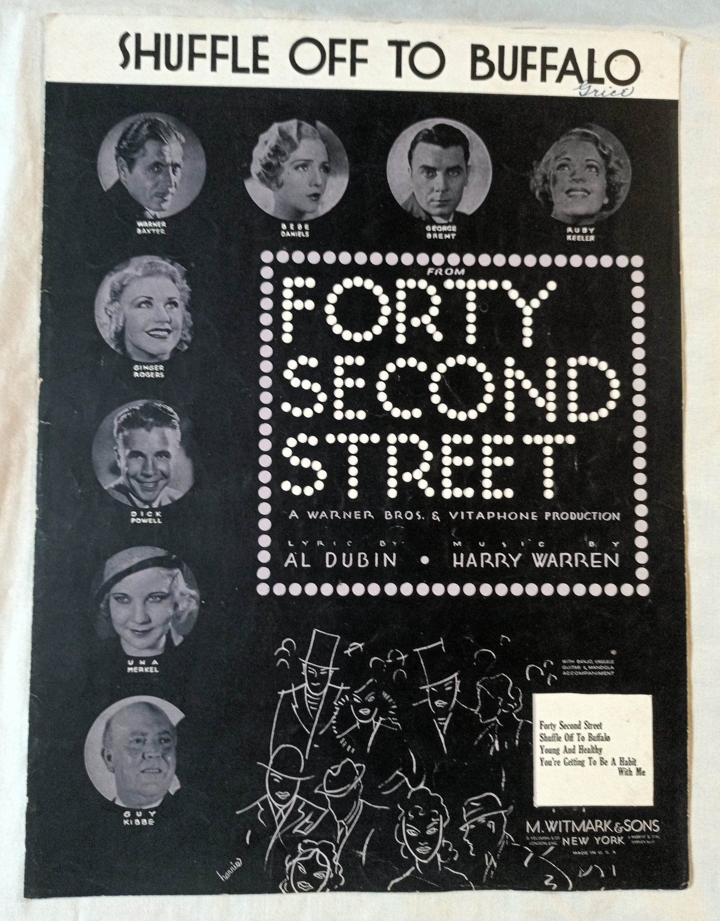 Shuffle Off To Buffalo Forty Second Street Sheet Music 1932 - TulipStuff
