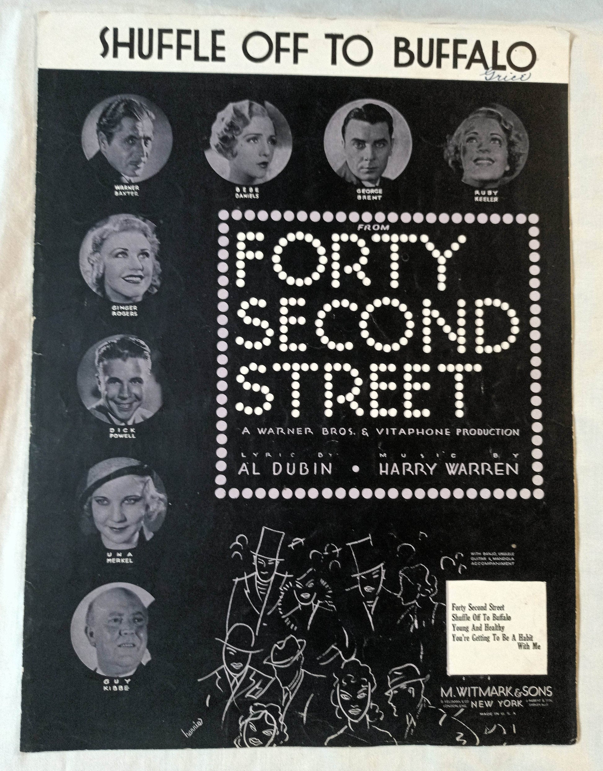Shuffle Off To Buffalo Forty Second Street Sheet Music 1932 - TulipStuff