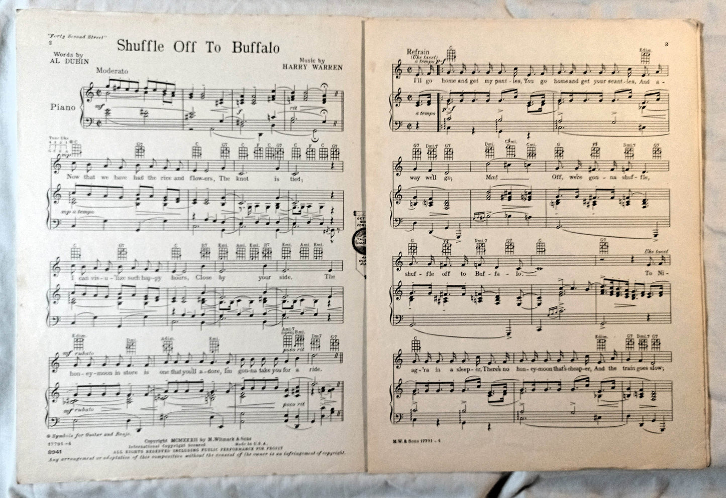 Shuffle Off To Buffalo Forty Second Street Sheet Music 1932 - TulipStuff