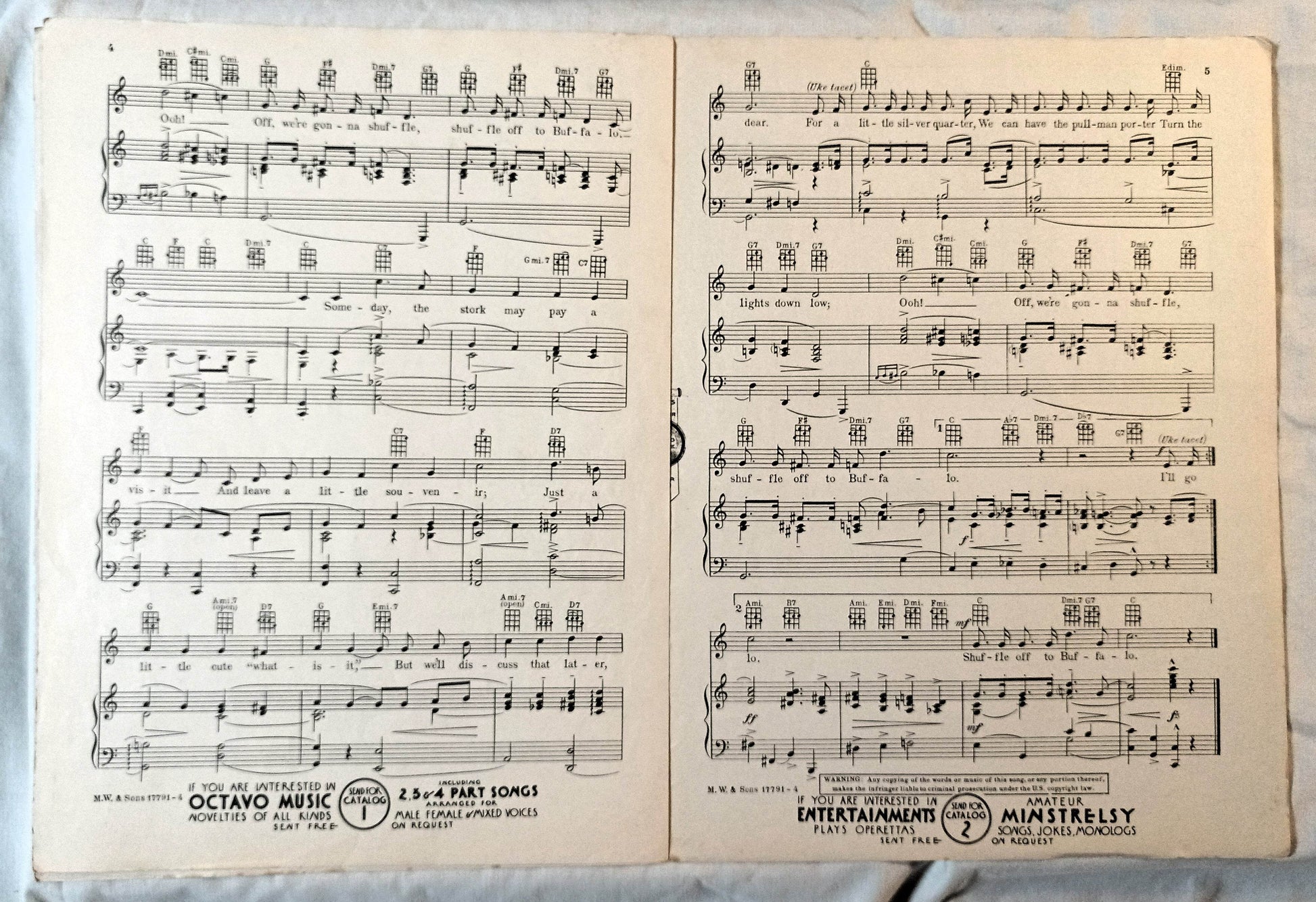 Shuffle Off To Buffalo Forty Second Street Sheet Music 1932 - TulipStuff