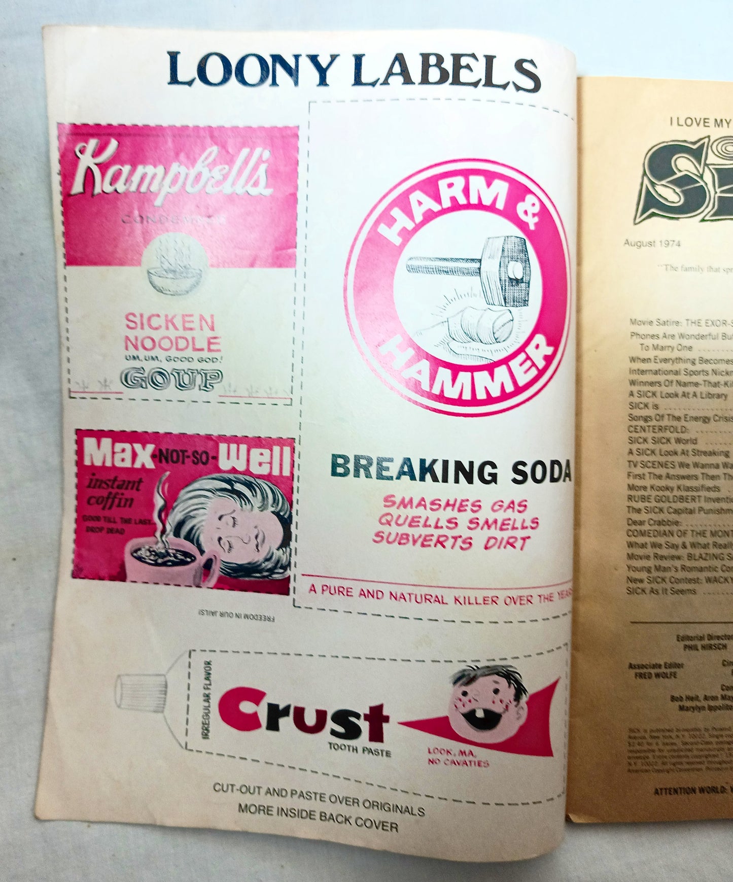 Sick Magazine #99 August 1974 Satire Parody Exorcist Carson - TulipStuff