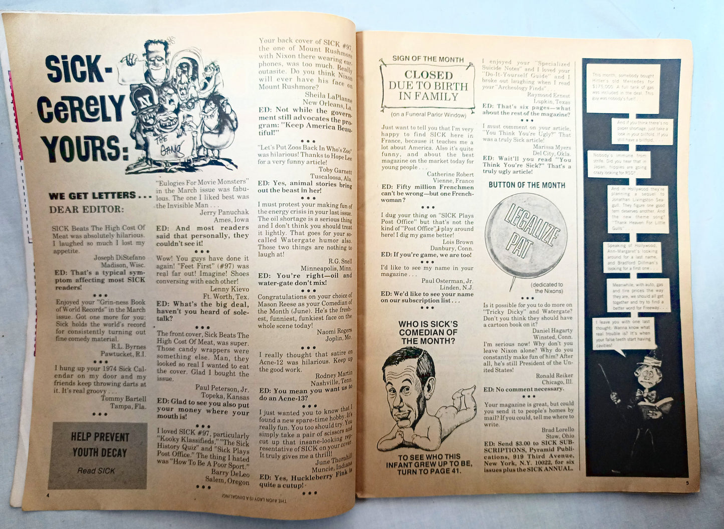 Sick Magazine #99 August 1974 Satire Parody Exorcist Carson - TulipStuff