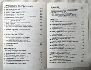 SideWalk Cafe Bar Restaurant Avenue A NYC Takeout Menu Early 2000's - TulipStuff