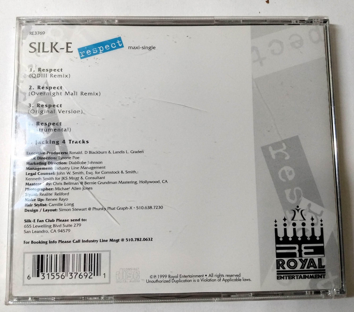 Silk-E Respect Bay Area Female Rapper Maxi-Single CD 1999 – TulipStuff