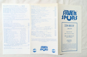 Silver Spurs Restaurant Takeout Menu La Guardia Place NYC 2003 - TulipStuff