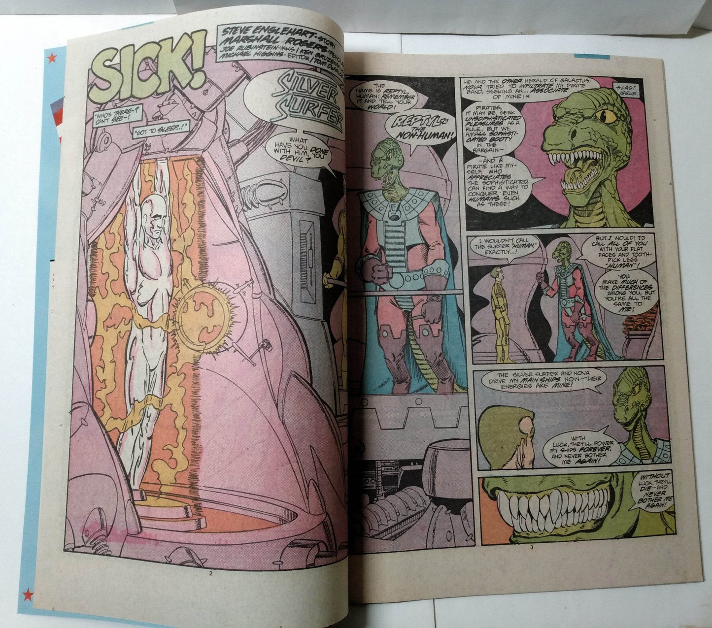 Silver Surfer Issue #12 Comic Book June 1988 Marvel Comics Nova Reptyl - TulipStuff