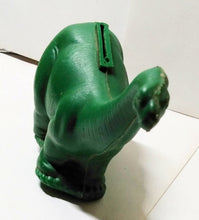 Load image into Gallery viewer, Sinclair Oil Dino Dinosaur Green Plastic Coin Bank 1960&#39;s - TulipStuff
