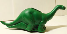 Load image into Gallery viewer, Sinclair Oil Dino Dinosaur Green Plastic Coin Bank 1960&#39;s - TulipStuff
