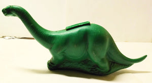 Sinclair Oil Dino Dinosaur Green Plastic Coin Bank 1960's - TulipStuff