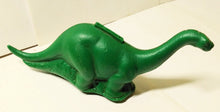 Load image into Gallery viewer, Sinclair Oil Dino Dinosaur Green Plastic Coin Bank 1960&#39;s - TulipStuff
