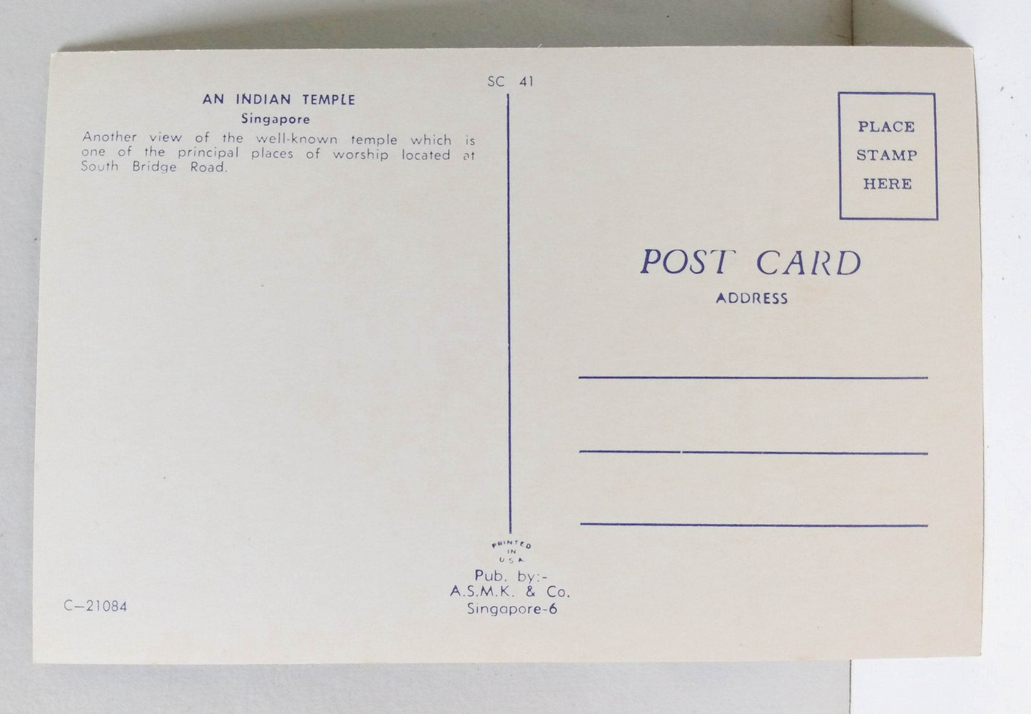 Indian Hindu Sri Mariamman Temple Singapore South Bridge Rd Late 1950s - TulipStuff