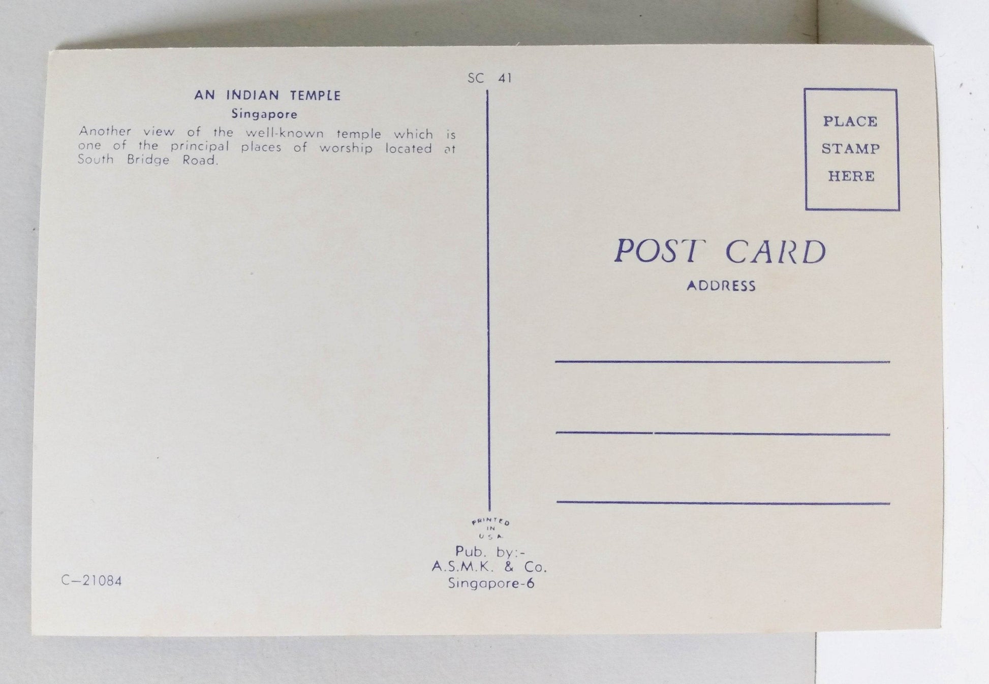 Indian Hindu Sri Mariamman Temple Singapore South Bridge Rd Late 1950s - TulipStuff