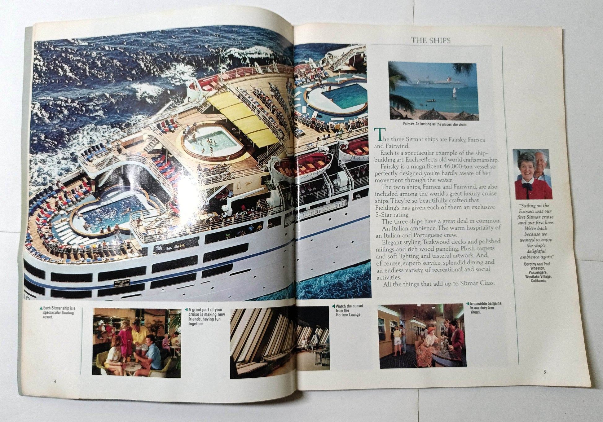 Sitmar Cruises Fairsea Fairwind Fairsky 1988 Cruise Brochure - TulipStuff