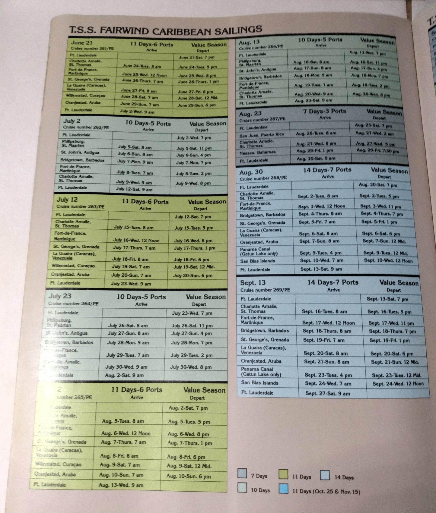 Sitmar Cruises 1980 Brochure tss Fairsea tss Fairwind - TulipStuff