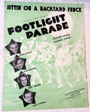 Load image into Gallery viewer, Sittin&#39; On A Backyard Fence Footlight Parade James Cagney Sheet Music 1933 - TulipStuff
