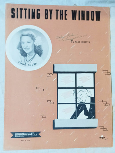 Sitting By The Window Dinah Shore Paul Insetta Sheet Music 1947 - TulipStuff